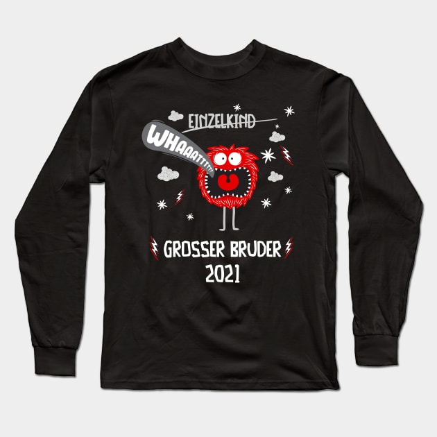 Große Schwester 2021 lustiges Monster Schwangerschaft Long Sleeve T-Shirt by alpmedia